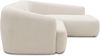 DOMO. collection Ecksofa 100 026, kleine Couch in L-Form, mit Taschenfederkern, organische Form, Sofa, Polsterecke, Eckcouch, Polstergarnitur 216 x 196 x 76 cm (BxTxH), creme Bild 4