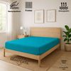 EXKLUSIV HEIMTEXTIL Frottee Spannbettlaken Rundumgummizug Marke 200 x 220 cm Türkis 80% Baumwolle 20% Polyester Öko - Tex Zertifiziert Bed-Sheet Bettlaken Spannbetttuch Topper Leinentuch Bild 2