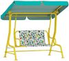 AIYAPLAY Hollywoodschaukel mit verstellbarem Sonnendach, Sicherheitsgurten, 2-Sitzer, Schaukelfunktion, Gartenschaukel, 1 tlg, 2-Sitzer Kinderschaukel, für Garten Terrasse für 3-6 Jahre Kinder bis 60 kg Grün Bild 2