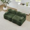 Modulares Sofa aus Samt, Wellenform, rahmenlos, 192x98x70 cm, grün Bild 3
