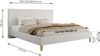 Design Polsterbett LUMARO CLASSIC 160 x 200 cm mit Lattenrost & 12cm hohen Füßen, Doppelbett mit Kopfteil, Konfigurierbar, Foam Matratze - Weiß Kunstleder - MIRO LUX Bild 4