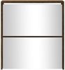 vidaXL Schuhschrank mit Spiegel 2 Fächer Räuchereiche 63x17x67 cm 342632 Bild 5