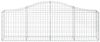 vidaXL Gabionen mit Hochbogen 9 Stk. 200x30x60/80 cm Verzinktes Eisen 3145395 Bild 4
