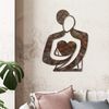 dekoratives Wandaccessoire aus Metall, 'Rusty Hug', 70 x 0,15 x 52, Antiquität Bild 2