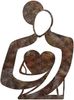 dekoratives Wandaccessoire aus Metall, 'Rusty Hug', 70 x 0,15 x 52, Antiquität Bild 5