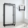 Kaminholzregal innen Metall SATLO - mit Rollen Brennholzregal innen Kaminholzständer Kaminholzhalter Feuerholzregal Innen Schwarz, 25x80x150cm Bild 3