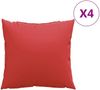 vidaXL Sofakissen 4 Stk. Rot 60x60 cm Stoff 360409 Bild 2