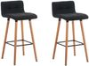 2er Set Barhocker GITOR - Stoff Schwarz 42x49x94 cm | Barstuhl Mit Lehne Tresenhocker Tresenstuhl Kneipenhocker Kneipenstuhl Bild 5