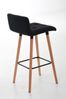2er Set Barhocker GITOR - Stoff Schwarz 42x49x94 cm | Barstuhl Mit Lehne Tresenhocker Tresenstuhl Kneipenhocker Kneipenstuhl Bild 4