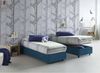 Dmora Einzelbett Aribal, Bettkasten mit Stoffbezug, 100 % Made in Italy, Öffnung vorne, inklusive Matratze 90 x 200 cm, Blau Bild 2