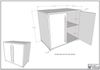 Kommode >Sam< in Weiß Melamin Dekor, Holzwerkstoff - 67,7x61,5x43cm (BxHxT) Bild 3