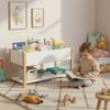 Bellabino 'Teme' Kinderbücherregal, weiß, 80x40x44 cm, Holz, Montessori Kinderregal mit 4 Fächern und Ablagefläche Bild 2