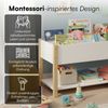 Bellabino 'Teme' Kinderbücherregal, weiß, 80x40x44 cm, Holz, Montessori Kinderregal mit 4 Fächern und Ablagefläche Bild 3