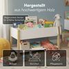 Bellabino 'Teme' Kinderbücherregal, weiß, 80x40x44 cm, Holz, Montessori Kinderregal mit 4 Fächern und Ablagefläche Bild 4