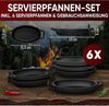 6er Mini Servierpfannen-Set oval – für Induktion & Grill, hitzebeständig, ideal zum Servieren, Überbacken & Warmhalten Bild 2