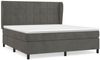 vidaXL Boxspringbett mit Matratze Dunkelgrau 160x200 cm Samt 3129220 Bild 2
