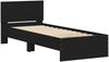 vidaXL Bettgestell mit Kopfteil und LED-Leuchten Schwarz 75x190 cm 838842 Bild 3