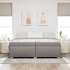 vidaXL Bettrahmen mit Matratze Taupe 200 x 200 cm Stoff 3399212 Bild 3