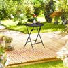 Relaxdays Runder Gartentisch in Rattan-Optik Bild 3