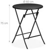 Relaxdays Runder Gartentisch in Rattan-Optik Bild 5