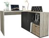 FMD Möbel - VALLEY - Schreibtisch - melaminharzbeschichtete Spanplatte - Eiche Nb / Matera - 118 x 75 x 124,5cm Bild 2