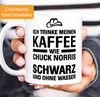 MoonWorks Tasse Kaffee-Tasse Ich trinke meinen Kaffee wie Chuck Norris - schwarz und, Keramik Bild 2