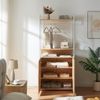 Garderobenständer Larem mit Schrank Weiß/Eicheoptik [en. casa] Bild 2