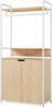 Garderobenständer Larem mit Schrank Weiß/Eicheoptik [en. casa] Bild 3