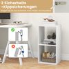 Bücherregal mit 2 Fächern Würfelregal Standregal offenes Regal Aufbewahrungsregal für Wohnzimmer Weiß Bild 4
