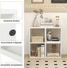 Bücherregal mit 2 Fächern Würfelregal Standregal offenes Regal Aufbewahrungsregal für Wohnzimmer Weiß Bild 5