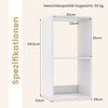 Bücherregal mit 2 Fächern Würfelregal Standregal offenes Regal Aufbewahrungsregal für Wohnzimmer Weiß Bild 3