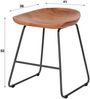Sitzhocker Ergacian 2er-Set Akazienholz, klassisch, Natur, mit stabilem Metallgestell Bild 5