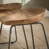 Sitzhocker Ergacian 2er-Set Akazienholz, klassisch, Natur, mit stabilem Metallgestell Bild 3