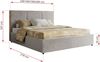 Premium Polsterbett LERIO CLASSIC 180 x 200 cm mit Stauraum, gepolstertem Kopfteil, Gasdruckfedern & Lattenrost - Modernes Design, Inkl. Lattenrost Multipocket Matratze - Hellgrau Plüsch - ELORI LUX Bild 4