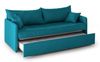 Dmora 3-Sitzer Schlafsofa Avellana, Schlafsofa fürs Wohnzimmer, gepolstert, abnehmbar, 100 % Made in Italy-Qualität, 205x86 h80 cm, Hellblau Bild 5