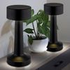 LED Tischleuchte, schwarz matt, Touchdimmer, Akku, H 21 cm Bild 4
