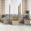 vidaXL Garten-Sofa-Set mit Kissen 8 pcs Beige und Grau 3349993 Bild 3
