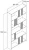Dmora Bücherregal Scapolita, Büroregal, Mobiler Buchhalter, Bücherbrett, 90x20h180 cm, Walnuss und Weiß Bild 3