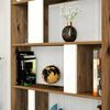 Dmora Bücherregal Scapolita, Büroregal, Mobiler Buchhalter, Bücherbrett, 90x20h180 cm, Walnuss und Weiß Bild 5