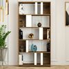 Dmora Bücherregal Scapolita, Büroregal, Mobiler Buchhalter, Bücherbrett, 90x20h180 cm, Walnuss und Weiß Bild 4