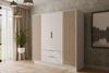 ALTDECOR Drehtürenschrank NELIA (Kleiderschrank Garderobenschrank mit viel Stauraum, Moderner Schrank) Vielseitiger Drehtürenschrank mit Spiegeltüren Spiegel Lamellen Bild 2