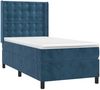 vidaXL Boxspringbett mit Matratze Dunkelblau 90x200 cm Samt 3132901 Bild 2
