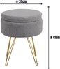 Albatros Hocker mit Stauraum Cannes Sitzhocker mit Stauraum, Modernes Design, Edler Sherpa-Bezug Sitztruhe Sitzbank mit Stauraum  optimal als Fußhocker Hocker Schminktisch, Grau Bild 5