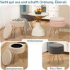 Albatros Hocker mit Stauraum Cannes Sitzhocker mit Stauraum, Modernes Design, Edler Sherpa-Bezug Sitztruhe Sitzbank mit Stauraum  optimal als Fußhocker Hocker Schminktisch, Grau Bild 4