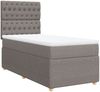 vidaXL Boxspringbett mit Matratze Taupe 90x190 cm Stoff 3294222 Bild 3