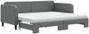 vidaXL Tagesbett Ausziehbar mit Matratzen Dunkelgrau 90x200 cm Stoff 3196835 Bild 2