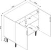 Sideboard Starvili mit 2 Türen 75x76x38 cm Beige [en. casa] Bild 3