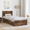 vidaXL Bettrahmen Geräucherte Eiche 90 x 200 cm Holzwerkstoff 3408715 Bild 3