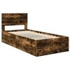 vidaXL Bettrahmen Geräucherte Eiche 90 x 200 cm Holzwerkstoff 3408715 Bild 4