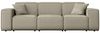 Gartensofa Loungesofa Sofa 3-Sitzer SUMMER wetterfester Stoff NXL Toffee Bild 2